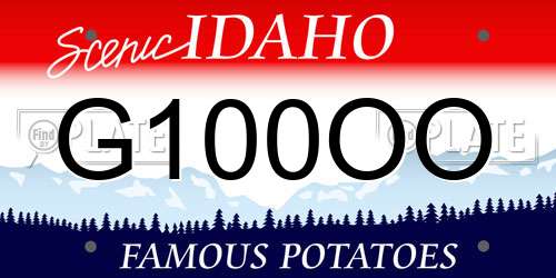 G100OO Idaho License Plate