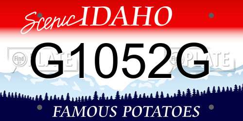 G1052G Idaho License Plate