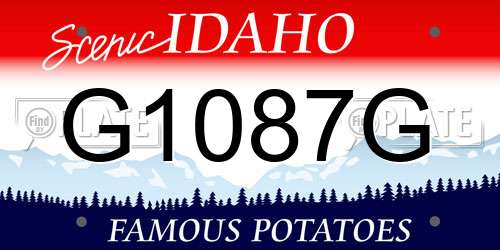 G1087G Idaho License Plate