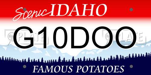 G10DOO Idaho License Plate