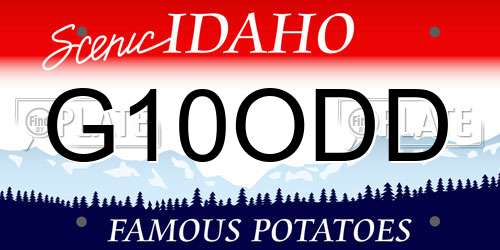 G10ODD Idaho License Plate