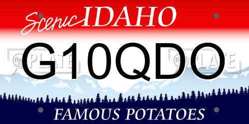 G10QDO Idaho License Plate