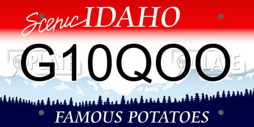 G10QOO Idaho License Plate