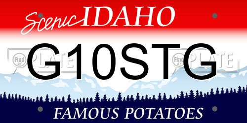 G10STG Idaho License Plate