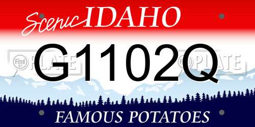 G1102Q Idaho License Plate