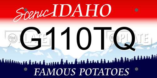 G110TQ Idaho License Plate