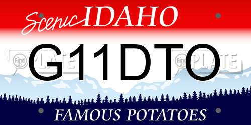 G11DTO Idaho License Plate