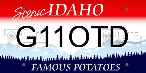 G11OTD Idaho License Plate