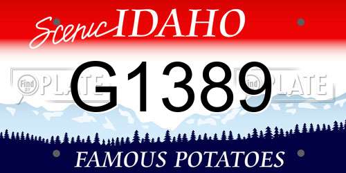 G1389 Idaho License Plate