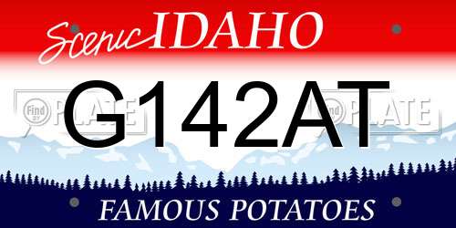 G142AT Idaho License Plate