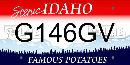 G146GV Idaho License Plate