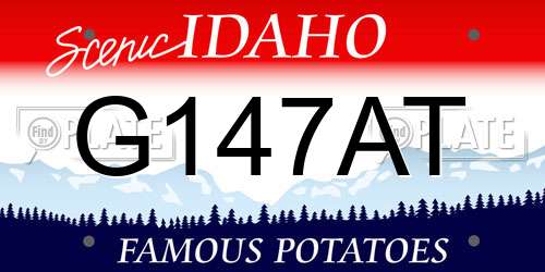 G147AT Idaho License Plate