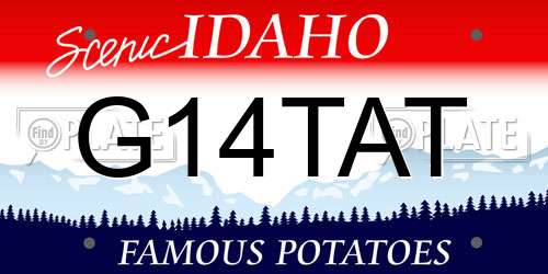 G14TAT Idaho License Plate