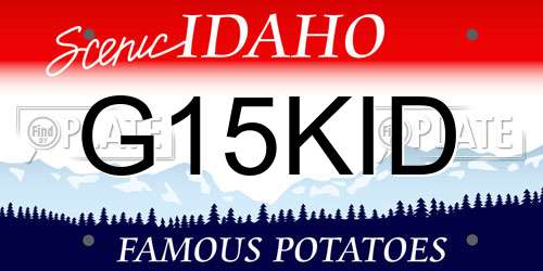 G15KID Idaho License Plate
