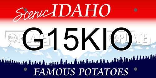 G15KIO Idaho License Plate