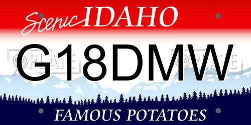 G18DMW Idaho License Plate