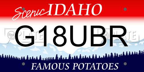G18UBR Idaho License Plate