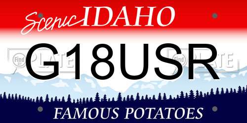 G18USR Idaho License Plate