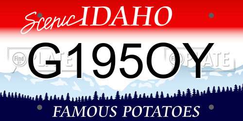 G195OY Idaho License Plate