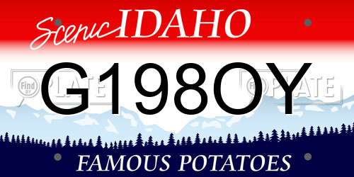 G198OY Idaho License Plate