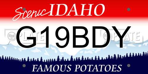 G19BDY Idaho License Plate