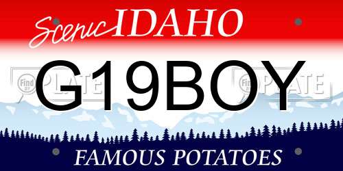 G19BOY Idaho License Plate