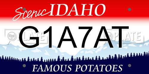 G1A7AT Idaho License Plate