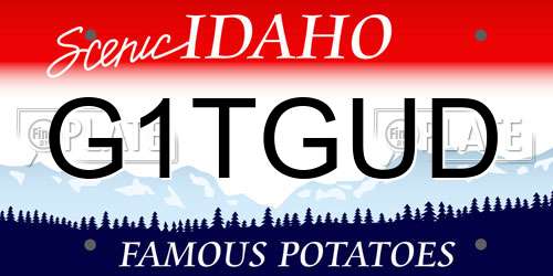 G1TGUD Idaho License Plate