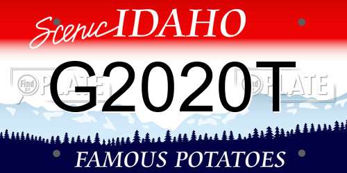 G2020T Idaho License Plate