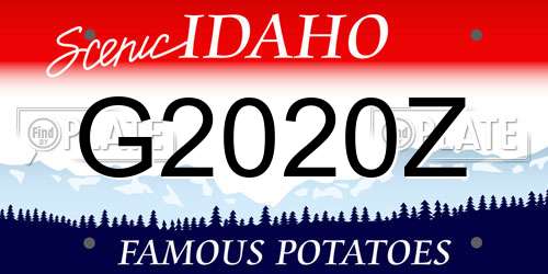 G2020Z Idaho License Plate