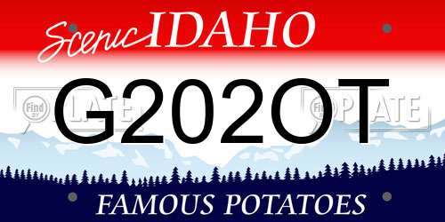 G202OT Idaho License Plate