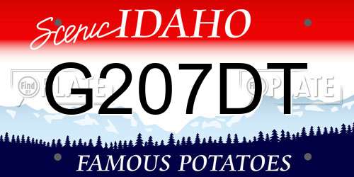 G207DT Idaho License Plate