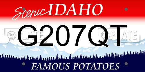 G207QT Idaho License Plate