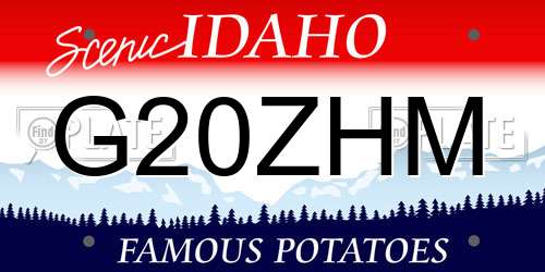 G20ZHM Idaho License Plate