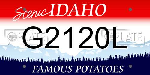 G2120L Idaho License Plate
