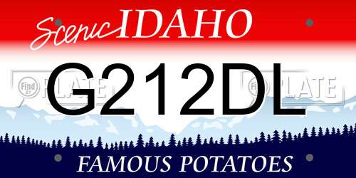 G212DL Idaho License Plate