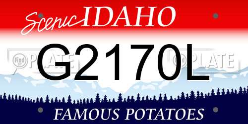 G2170L Idaho License Plate