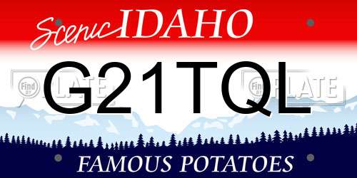 G21TQL Idaho License Plate