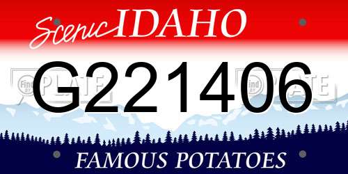 G221406 Idaho License Plate