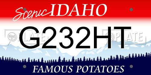 G232HT Idaho License Plate