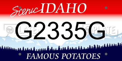 G2335G Idaho License Plate