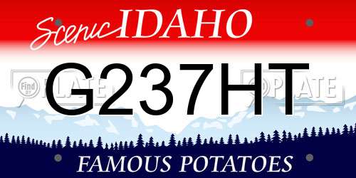 G237HT Idaho License Plate