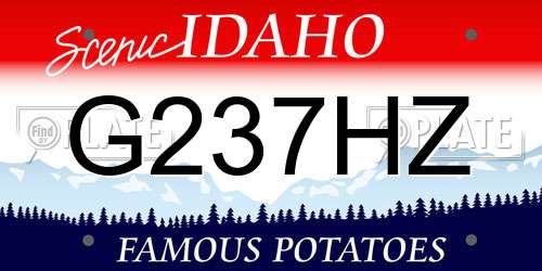 G237HZ Idaho License Plate