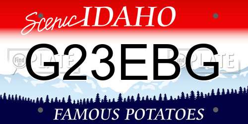G23EBG Idaho License Plate