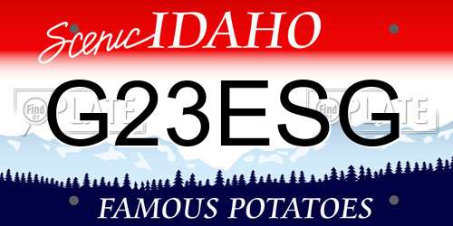 G23ESG Idaho License Plate