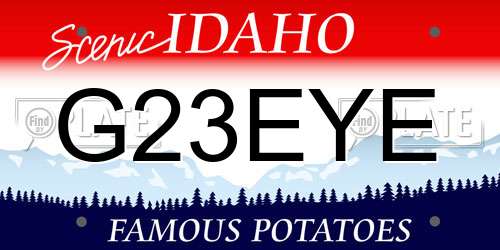 G23EYE Idaho License Plate