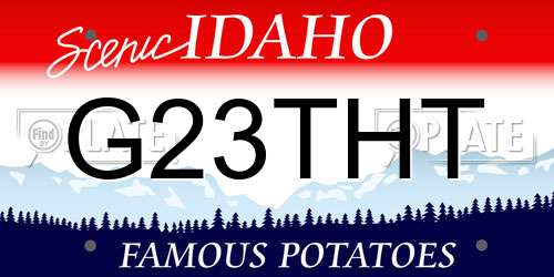 G23THT Idaho License Plate