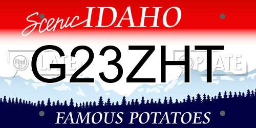 G23ZHT Idaho License Plate