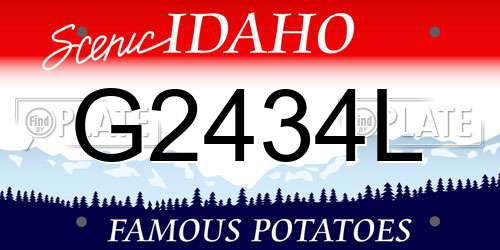 G2434L Idaho License Plate