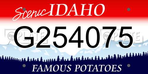 G254075 Idaho License Plate